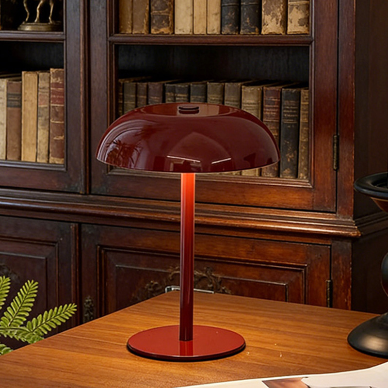 Hongo de metal lámpara de escritorio creativa atmósfera de escritorio lámpara de noche sala de estar escritorio atmósfera de dormitorio decoración de cabecera pequeña lámpara de escritorio