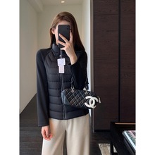 柜上1000+时髦拼接修身显瘦立领短款羽绒服外套女秋冬新