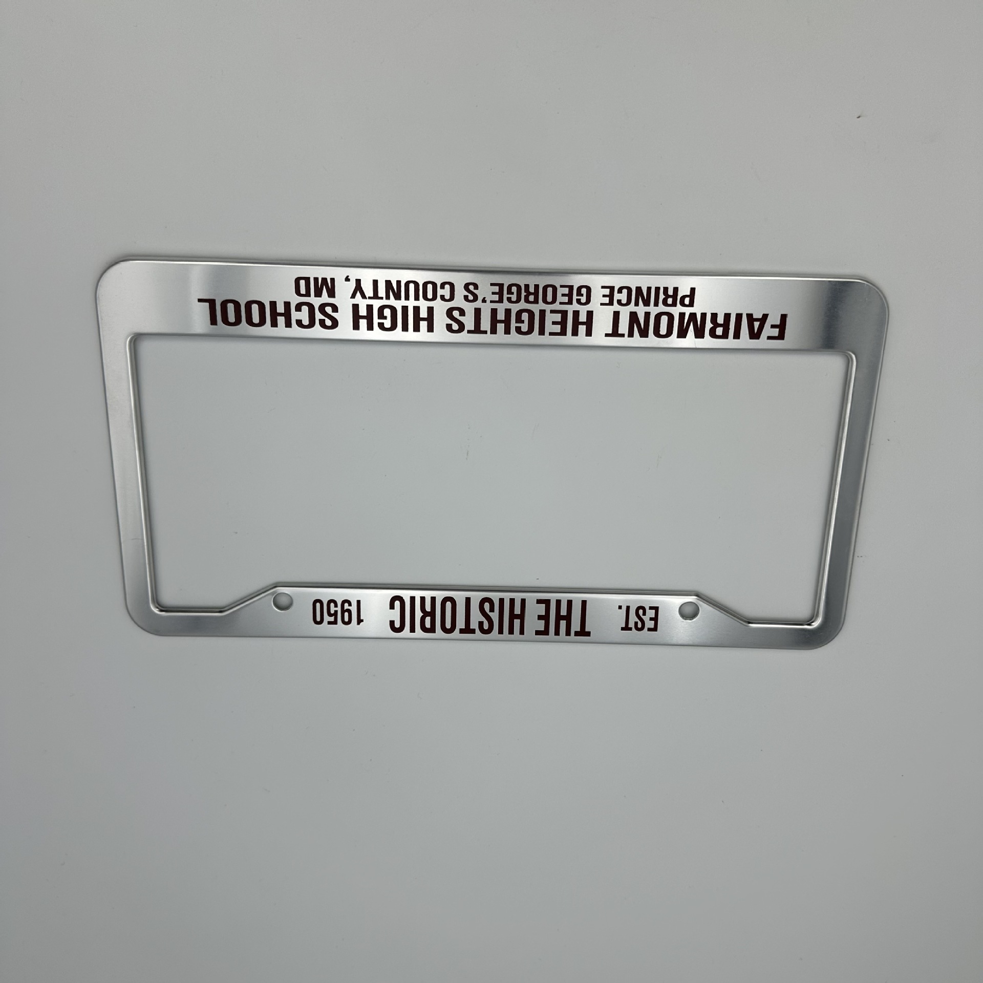 New Model American Standard Aluminum Alloy License Plate Frame, Silver Custom-Made American-Style Export Car License Plate Frame, Export Supply