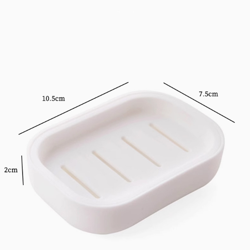 Caja de jabón de drenaje de plástico gruesa simple y generosa de estilo japonés Caja de jabón cuadrada con tapa Caja de jabón de doble capa Bandeja de jabón
