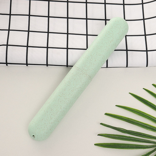 Home wheat straw travel toothbrush box Portable toothbrush cover storage box Wheat straw toothbrush storage box