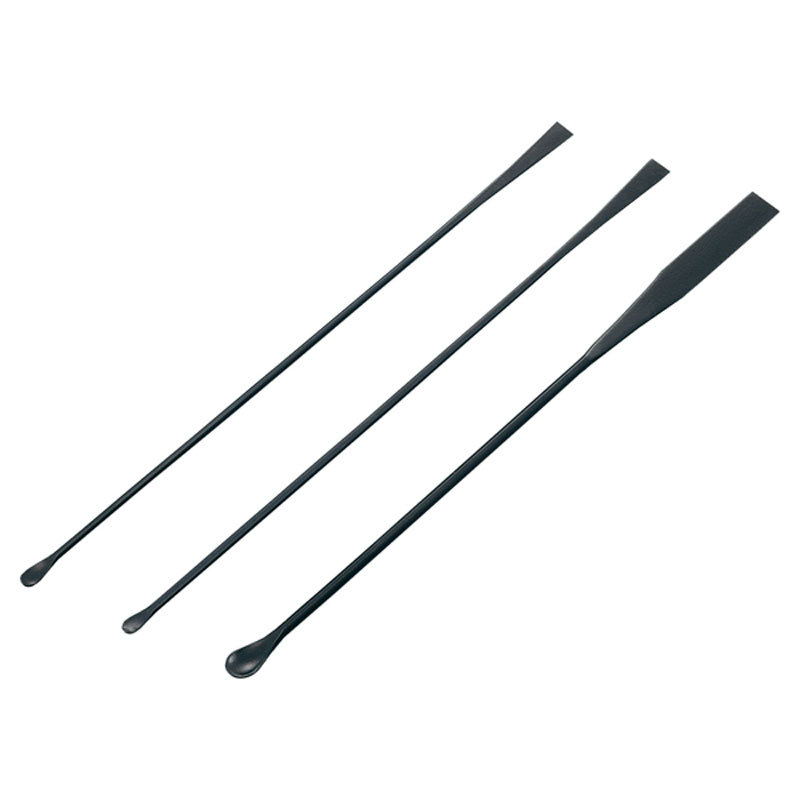 进口日本ASONE氟树脂涂层微量药勺药刮180mm圆细/圆粗抹刀酸碱PFA