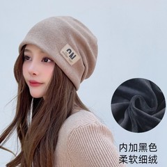 秋冬新款日系显脸小堆堆帽女百搭护耳针织帽个性时尚潮流包头帽子