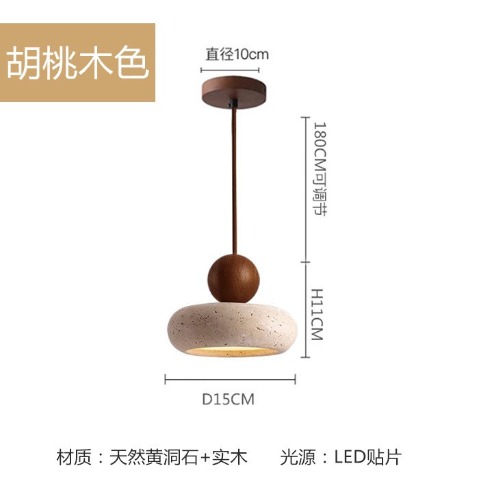 Piedra amarilla dongshi + madera maciza oscura
