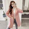 Source factory 2021 Autumn and winter new pattern Mid length version Suede coat Waist Show thin Windbreaker