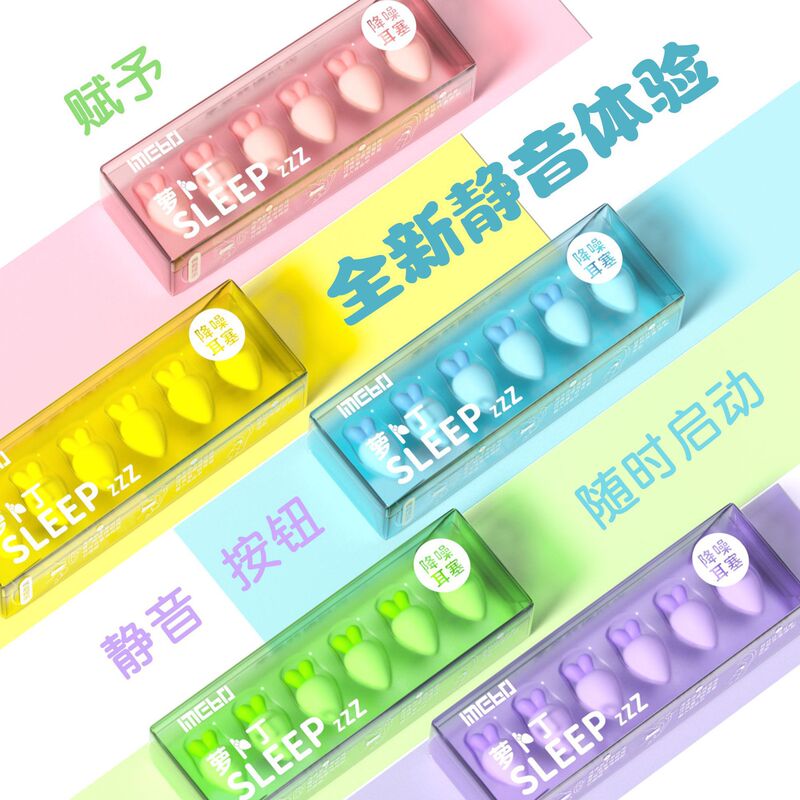 Children's Cute Carrot-Shaped Earplugs for Noise Reduction, Suitable for Sleeping in Dormitories, Eliminating Loud Noise during Sleep, and Soundproofing for Students Children's Cute Carrot-Shaped Earplugs for Noise Reduction, Suitable for Sleeping in Dormitories, Eliminating Loud Noise during Sleep, and Soundproofing for Students
