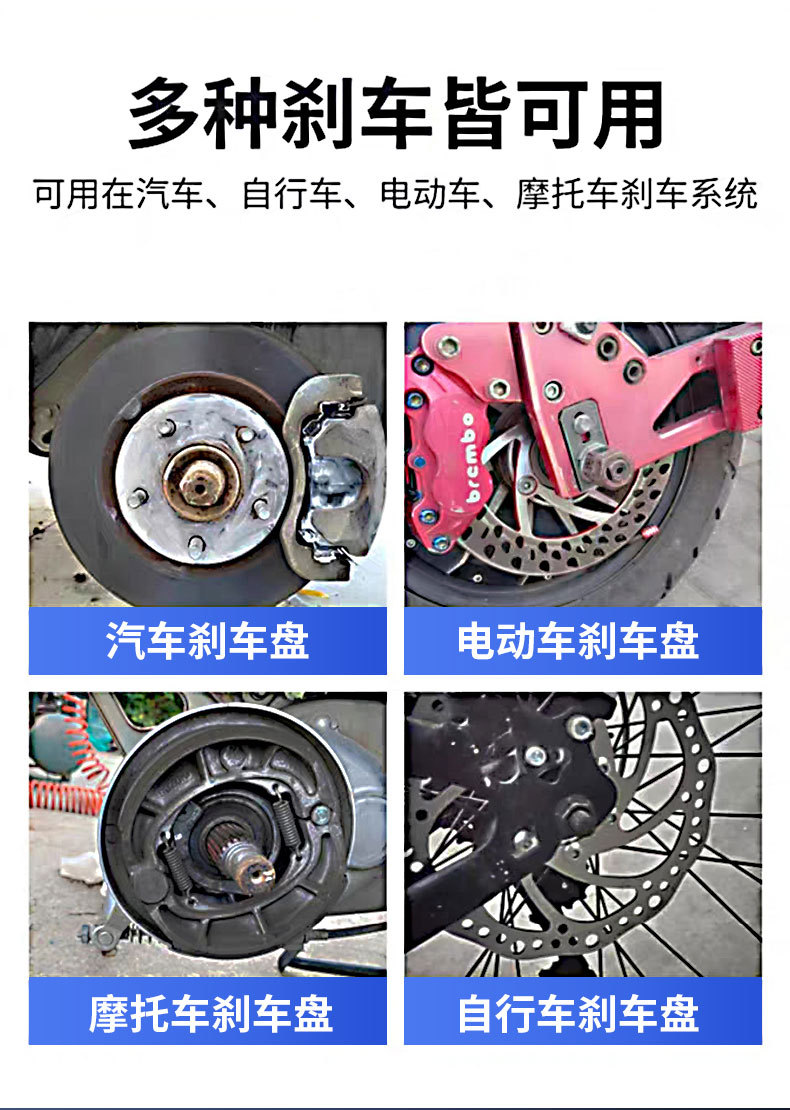 Car Brake Parts Cleaning Agent Without Disassembly, Brake Disc System Noise Eliminator, Disc Brake Caliper Lubricant