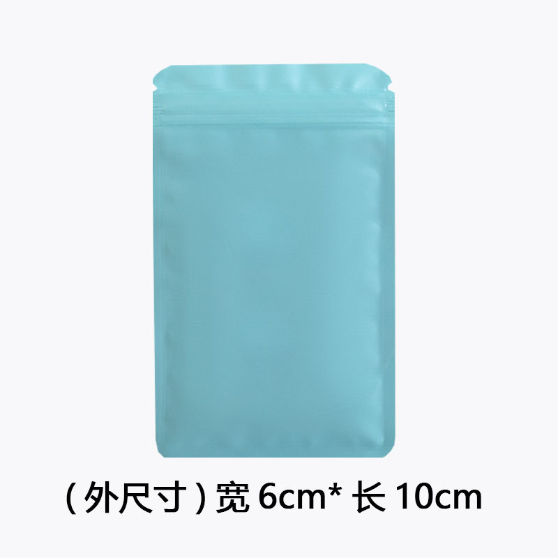 Joyas de color Bolsa ziplock Bolsa ciega Bolsa de papel de aluminio esmerilado Bolsa de hueso opaca aluminizada de doble cara Bolsa de embalaje sellada con alimentos