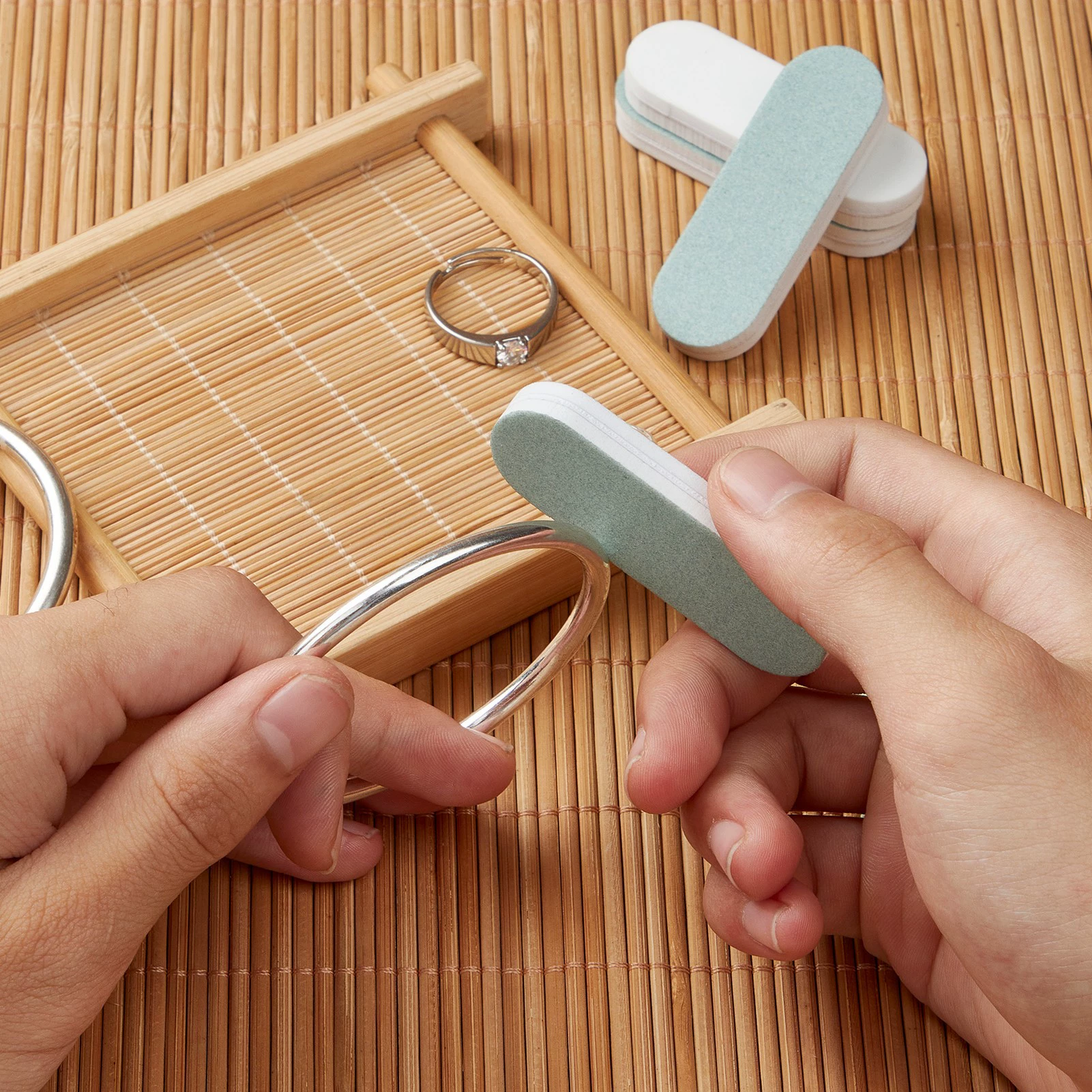 Золото-серебряная палочка для полировки ногтей