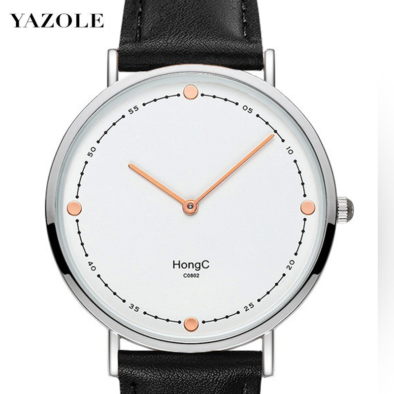 Watch Fashion Trend Thin New Leather Belt Simple Quartz Watch for Boys and Girls Women's Watch Men's Wristwatch C0802