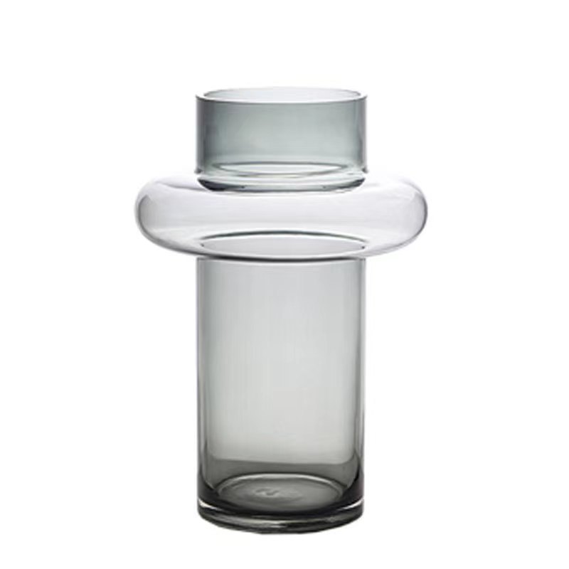 Luz de lujo de alto grado pequeño florero de cristal de la cintura sala de estar arreglo floral Lily Rose rico bambú flor decorativa dispositivo