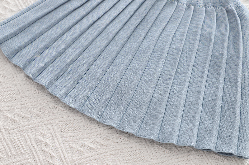 Children's Spring and Autumn New Cartoon Knitted Two piece Set Cardigan Girl Cute Tiger Head Sweater Skirt_voghion.com