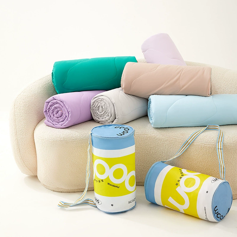 Летнее охлаждающее шелковое одеяло класса А, 85% нейлон, 15% спандекс, тонкое одеяло для кондиционирования воздуха, однотонное одеяло