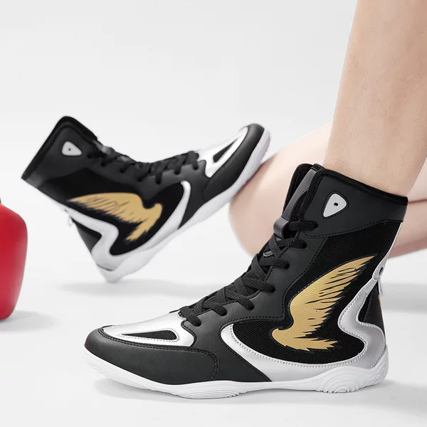 Professional Wrestling Shoes, Sanda Fighting Shoes, Non-Slip and Wear-Resistant Martial Arts Training Boxing Shoes, Taekwondo Muay Thai Men's Fighting Shoes