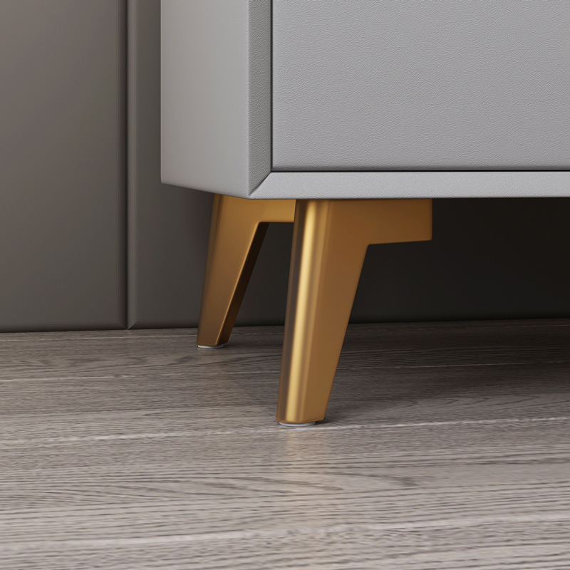 Modern Minimalist Leather Upholstered Bedside Table for Bedroom Furniture, Storage Cabinet with Ordinary Style, Direct Sale for Small Apartments