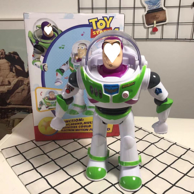 Buzz Lightyear Toy Story Sonic Bomb Wing Muñeca Hecha a mano Caminar eléctrico Woody Tris Muñeca Hablar