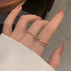 Tide, advanced one size zirconium, fashionable design ring, high-quality style, on index finger, light luxury style