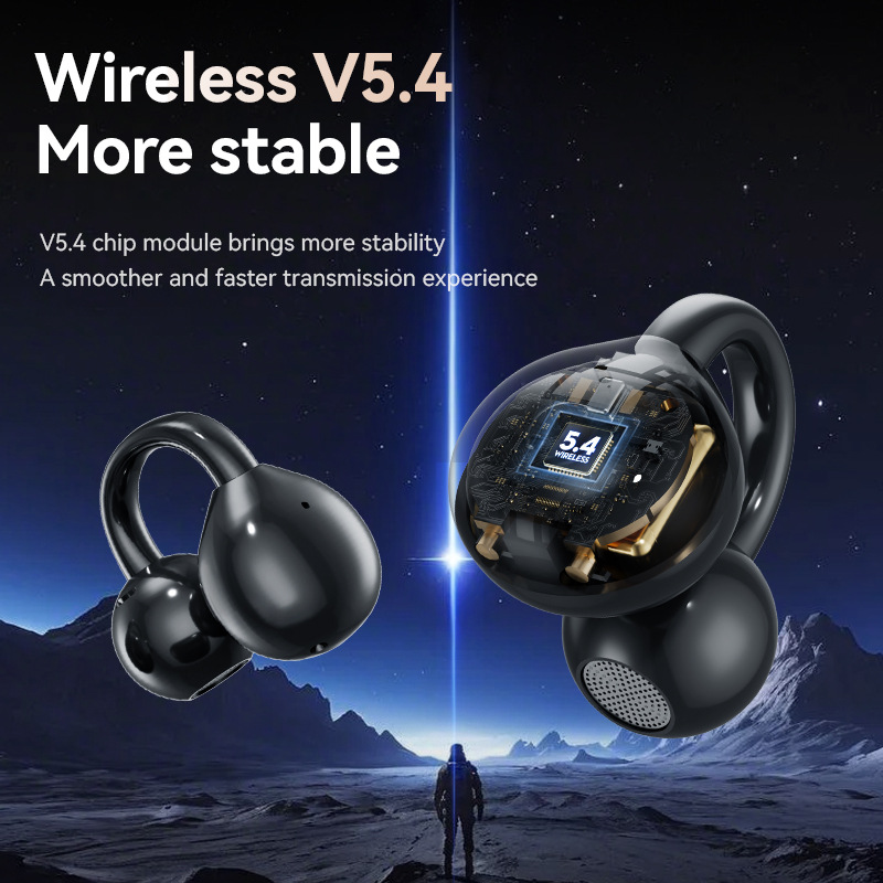 Premium Cross-Border New Wireless Bluetooth M100 Color Touch Screen Ear Clip Type Ultra-Long Battery Life Translation_voghion.com