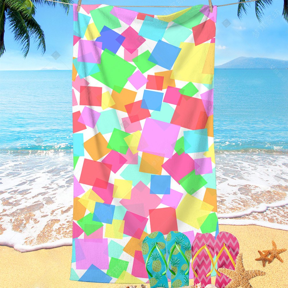 Toalla de playa de microfibra caliente de Amazon Toalla de baño absorbente de mariposa súper grande transfronteriza Towel engrosado