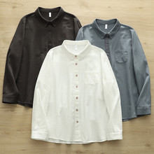 韩版新款磨毛门襟蕾丝纯色宽松女士开衫长袖衬衫批发潮