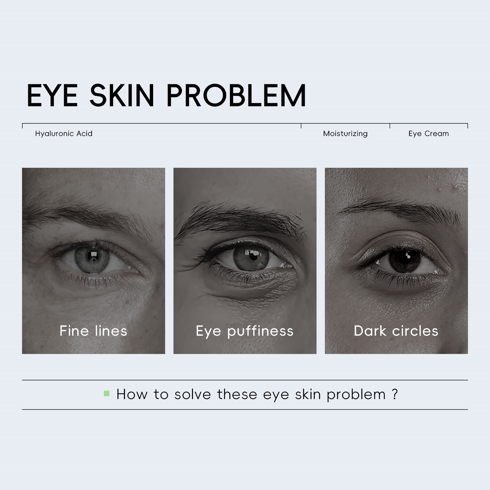 Cross-border QUIYUM Hyaluronic Acid Eye Cream 15g hydrating, moisturizing and brightening skin tone manufacturer's skin care products wholesale undefined