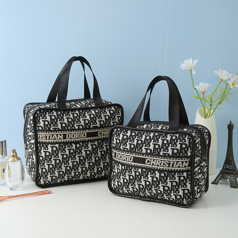 Houndstooth Makeup Bag ins Internet Popular Women's Handbag Large Capacity Portable Cosmetic Storage Bag Washing Bag Houndstooth Makeup Bag ins Internet Popular Women's Handbag Large Capacity Portable Cosmetic Storage Bag Washing Bag