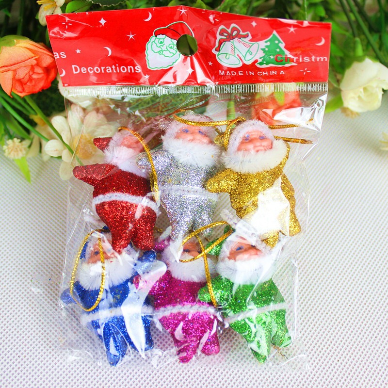 クリスマス装飾ゴールドパウダーカラーサンタクロース装飾ペンダントクリスマスパーティーレイアウト人形ペンダント|undefined
