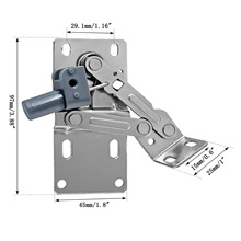 45度下翻门铰链翻斗柜水槽柜下翻合页向下开门鞋柜储物柜弹簧铰链
