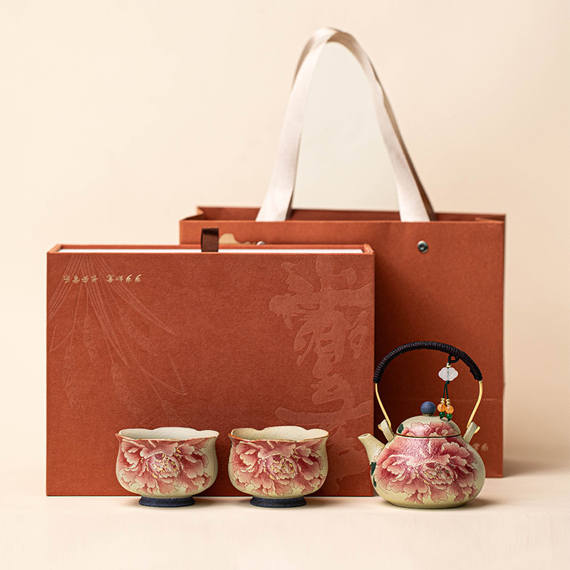 窑变釉色茶具套装产品展示图