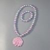 Children's necklace and bracelet from pearl, ring, earrings, set, accessory, "fish tail" cut, wholesale