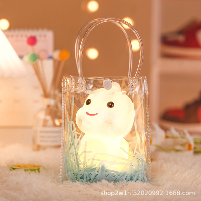 Venta directa de fábrica de luz de la noche del conejo celebridad en línea puesto de mercado nocturno suministro al por mayor juguetes luminosos niños dormitorio lámpara de noche