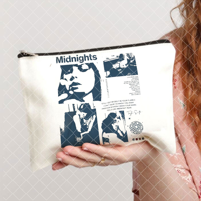 Taylor Music Swift álbum impreso lienzo cosmético bolsa monedero de la moneda de las mujeres bolsa de lápiz transfronterizo comercio exterior