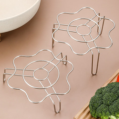 Steaming rack flower-shaped stainless steel steaming grid household kitchen multi-purpose steaming tray water rack steamed egg rice cooker inner vegetable rack