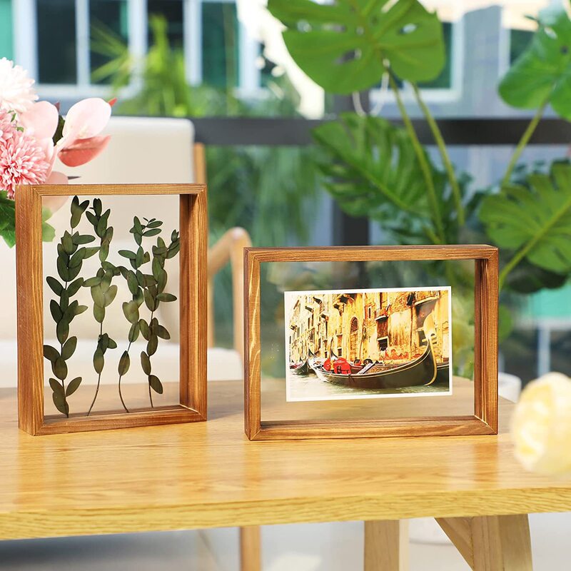 Photo Frame acrylic plant specimen frame wooden floating photo frame wooden artwork embossed display wooden photo frame
