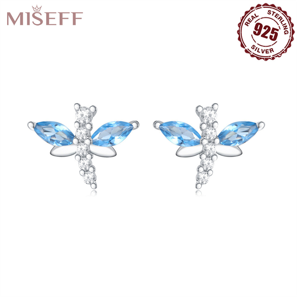 Transfronterizo al por mayor S925 plata esterlina mariposa libélula abeja pendientes pendientes joyería europea y americana joyería mujer