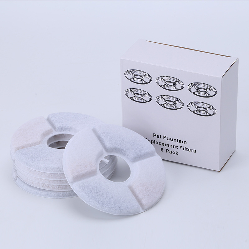 Elemento de filtro de carbón activado de resina de algodón Elemento de filtro de dispensador de agua para mascotas exclusivo transfronterizo