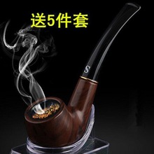 烟斗老式实木烟嘴过滤烟杆烟嘴实木圆底过滤烟袋速卖通独立站代发