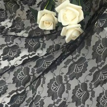 涤纶无弹有光小荷花股线女装蕾丝布料 提花镂空蕾丝连衣裙面料