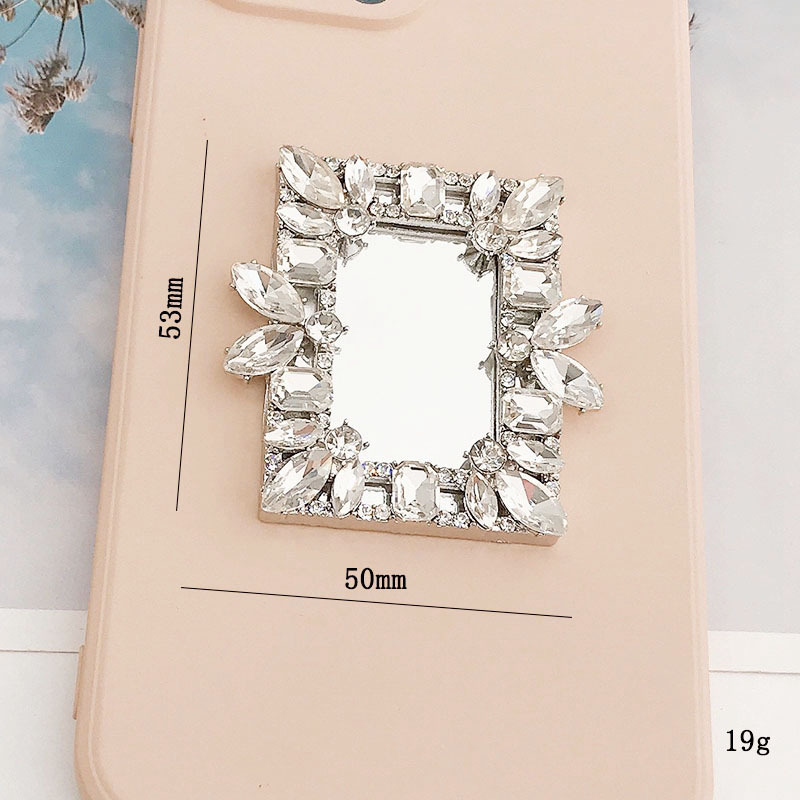 Diamante perla flor lente teléfono móvil belleza material 2022 nuevo amor espejo DIY accesorios de la joyería del teléfono móvil