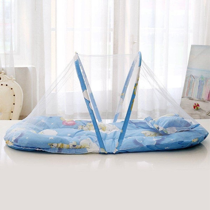 Factory Direct Sales Foldable Baby Mosquito Net Installation-Free Bottomless Yurt Mosquito Net with Sleeping Pad Pillow Mosquito Net Bed Cover