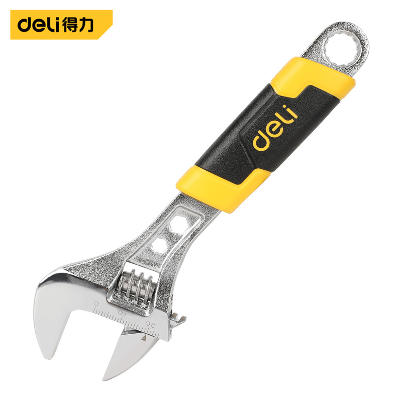 得力工具 塑柄开口活动扳手多功能家用活络扳 DL30106 8 10 12寸