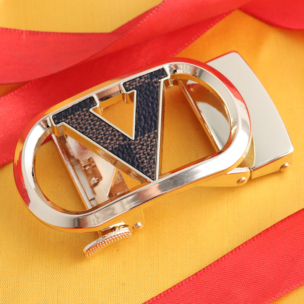 Hongsheng hebilla de fábrica hebilla automática cinturón de cuero cabeza de aleación hebilla de cinturón cabeza hebilla de parche a cuadros