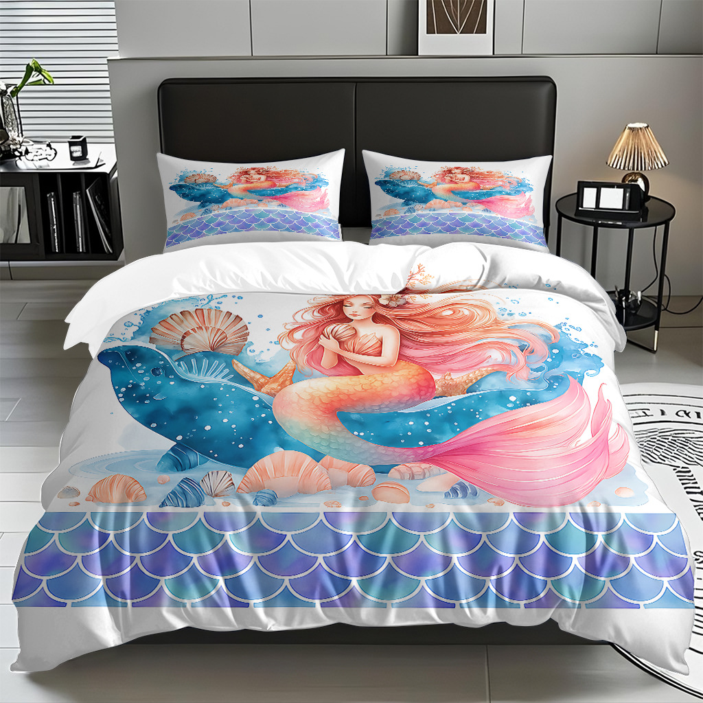 Textil doméstico transfronterizo para hacer sirena pequeña impresión digital kit fuente fábrica TEMU / JIT