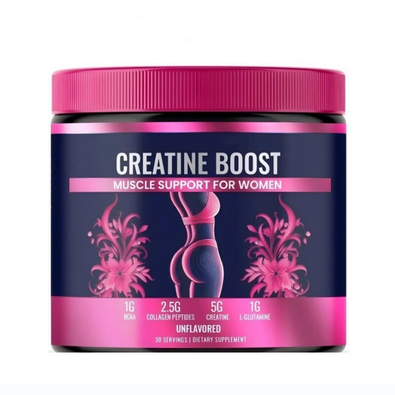 TK's popular Creatine Boost women's creatine complex powder, collagen, sports supplement, OEM