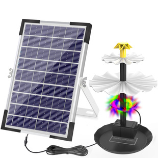 Cross-Border Hot Selling Solar Fountain 6W Power Storage Model Outdoor Landscape Fountain Garden Bird Bath Fish Pond Water Pump Fountain