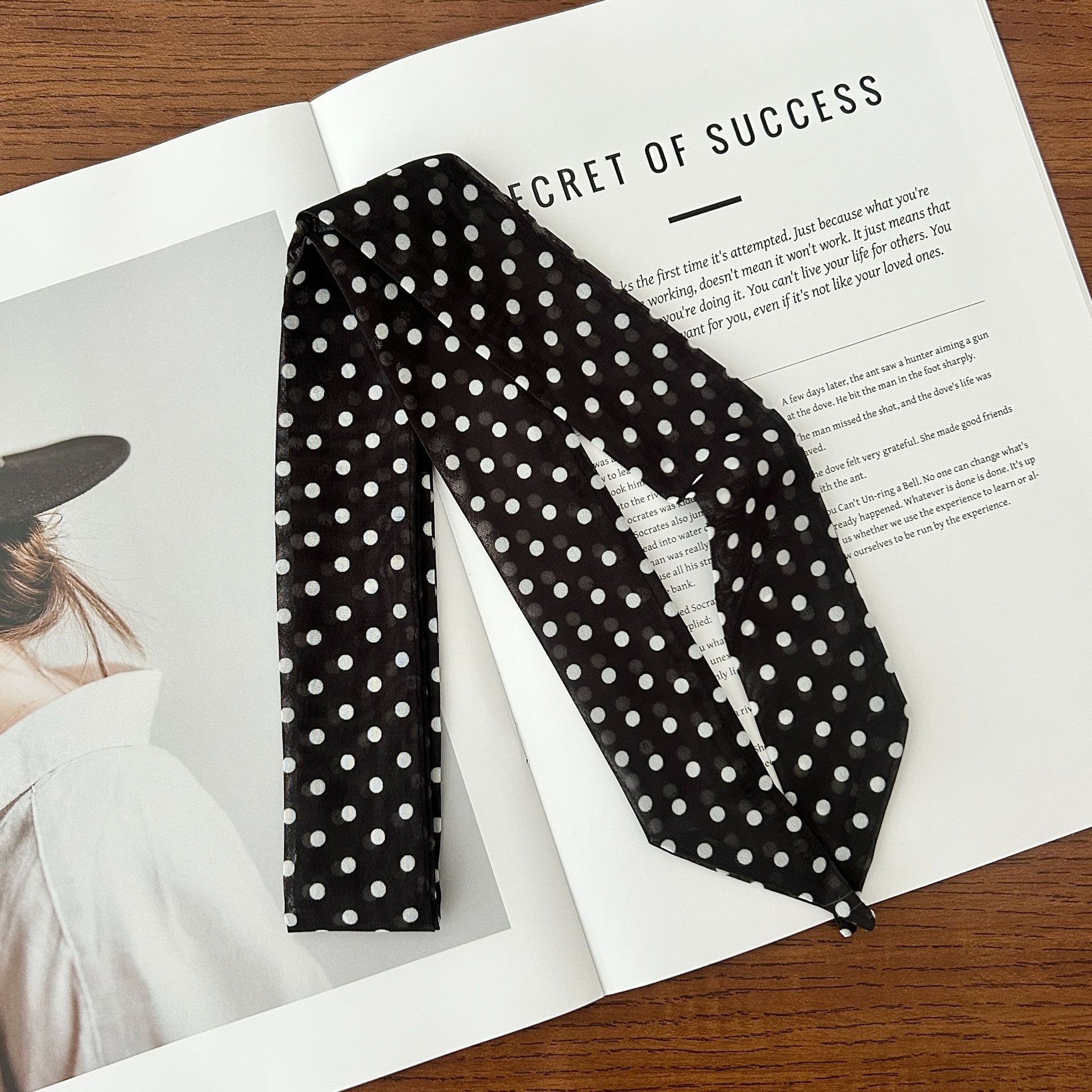 Black polka dots