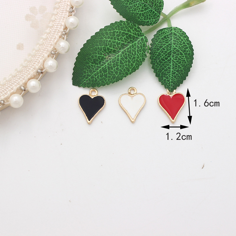 12g Weight Pendant Jewelry Making Type 10 PCS/Package 12*16mm Alloy Poker Heart Shape Pendant DIY Jewelry Accessories Bracelets