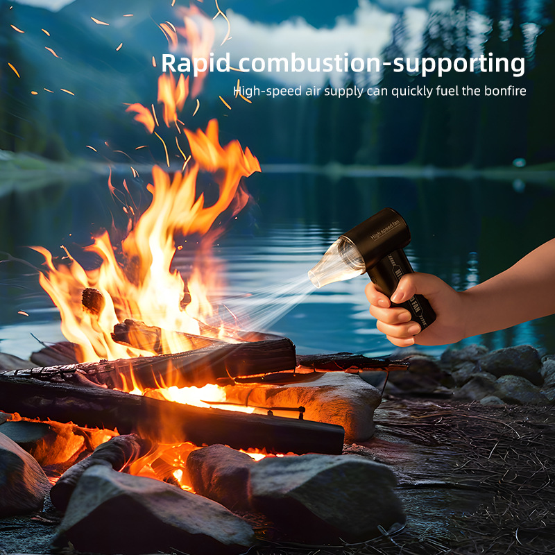 2025 ventilador de violencia transfronteriza ventilador de turbina secador de pelo de huracán sobrealimentado de alta velocidad aspirador ventilador de mano