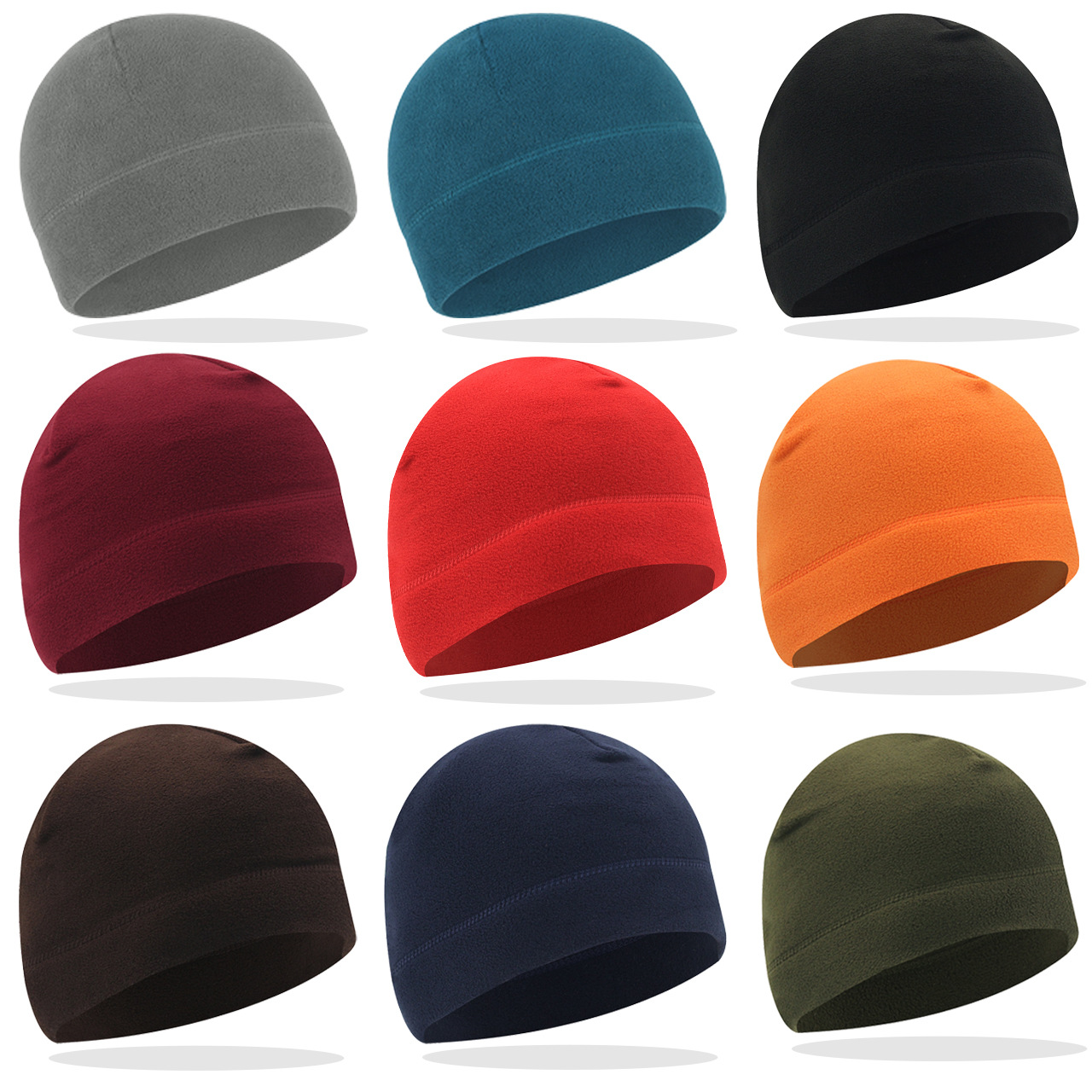 In-Stock Autumn and Winter Outdoor Fleece Sports Hats for Men and Women, Cold-Proof Ski Hats, Fleece Sports Warm Hoods, Thickened