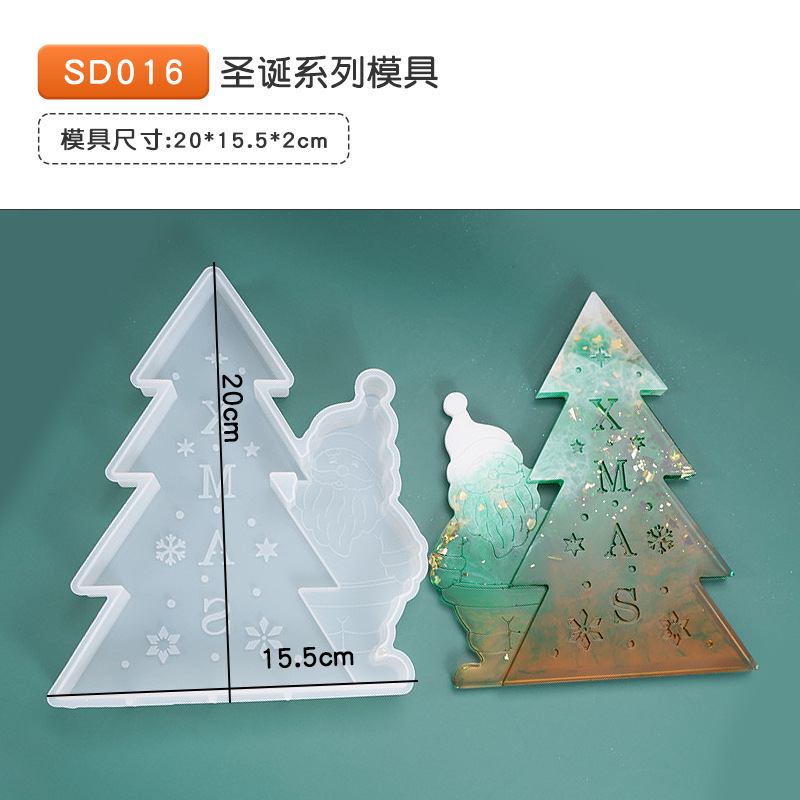 28種類の滴ゴム金型クリスマスツリーペンダントイヤリングイヤリングペンダントヘラジカシリーズサンタクロースシリコン金型|undefined